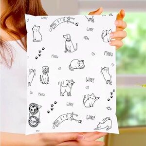 20 - 10x13 puppies and kittens poly bags for your packages